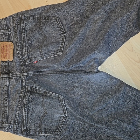 Levi's Other - Vintage Levi 501 Button Fly Black Wash Jeans 38x32 Usa Made Ripped Crotch